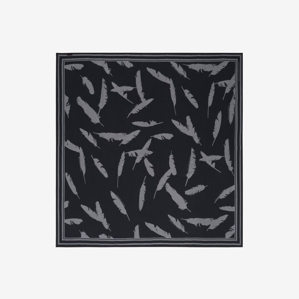 Alexander McQueen Women's Black Feather Shawl (Silk & Cotton)